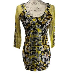 ANAC Designed by Kimi Y2K Mesh Top Multicolor Artsy Fairy Whimsical Retro 90s